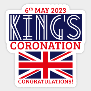 King’s Coronation, 6th May 2023 – Congratulations (Navy) Sticker